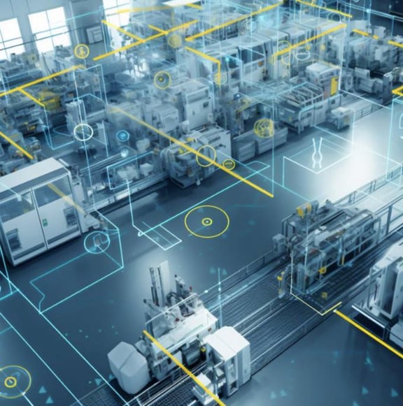 Vernetzte Fertigungsanlagen und Produktionslinien. REITZ Motion Systems: Präzisionskinematik für automatisierte Industrieprozesse.